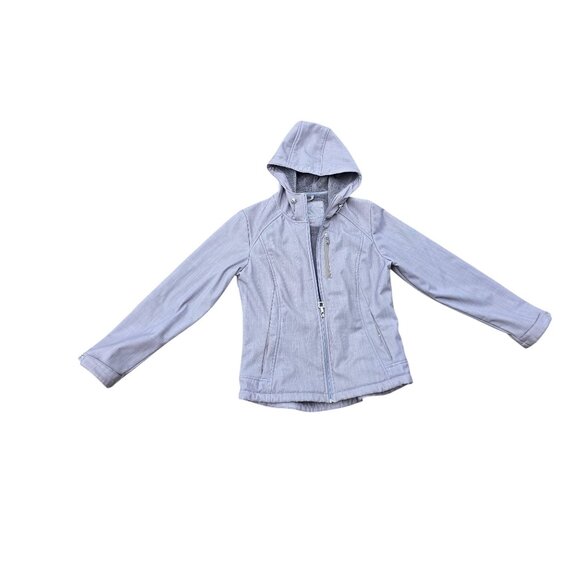Womens ZeroXposur Gray Hooded Full-Zip Jacket With Fleece Lining & Pockets Size - Picture 1 of 6